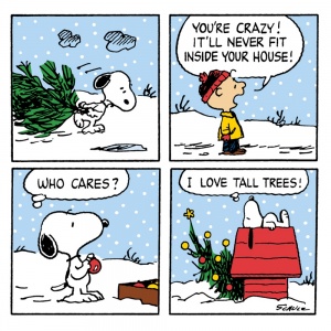 Snoopy Christmas Card - Christmas Tree